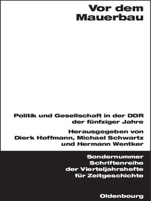 cover image of Vor dem Mauerbau